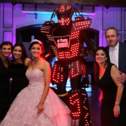 Animation robot LED mariage Suisse